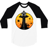 Halloween Graphic T-shirt Design And Typography 3/4 Sleeve Shirt | Artistshot