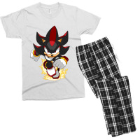 Black Super Hedgehog Running Forward Men's T-shirt Pajama Set | Artistshot