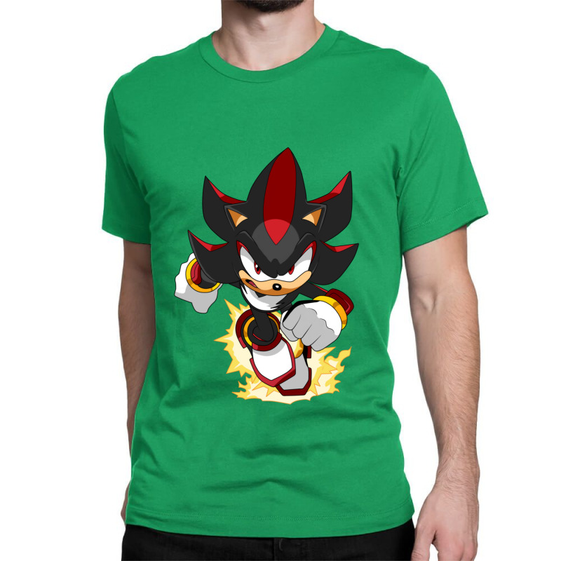 Black Super Hedgehog Running Forward Classic T-shirt by ThomasRNovotny | Artistshot