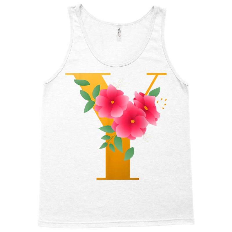 Floral Y Alphabet Cute Initial Monogram Letter Y Graphic T Shirt Tank Top by butacnlzaidelpz | Artistshot