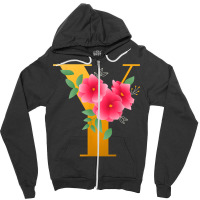 Floral Y Alphabet Cute Initial Monogram Letter Y Graphic T Shirt Zipper Hoodie | Artistshot