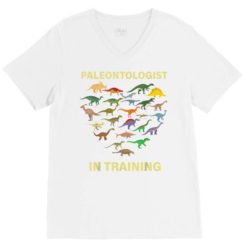 Paleontologist In Training Dinosaurs Dino Kids Boys Girls T Shirt V-neck Tee | Artistshot