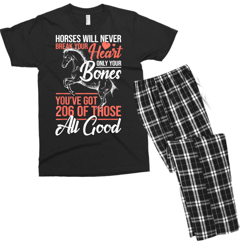 Horse Rider   Horses Will Never Break Your Heart   Horse T Shirt Men's T-shirt Pajama Set by klezgbnist | Artistshot