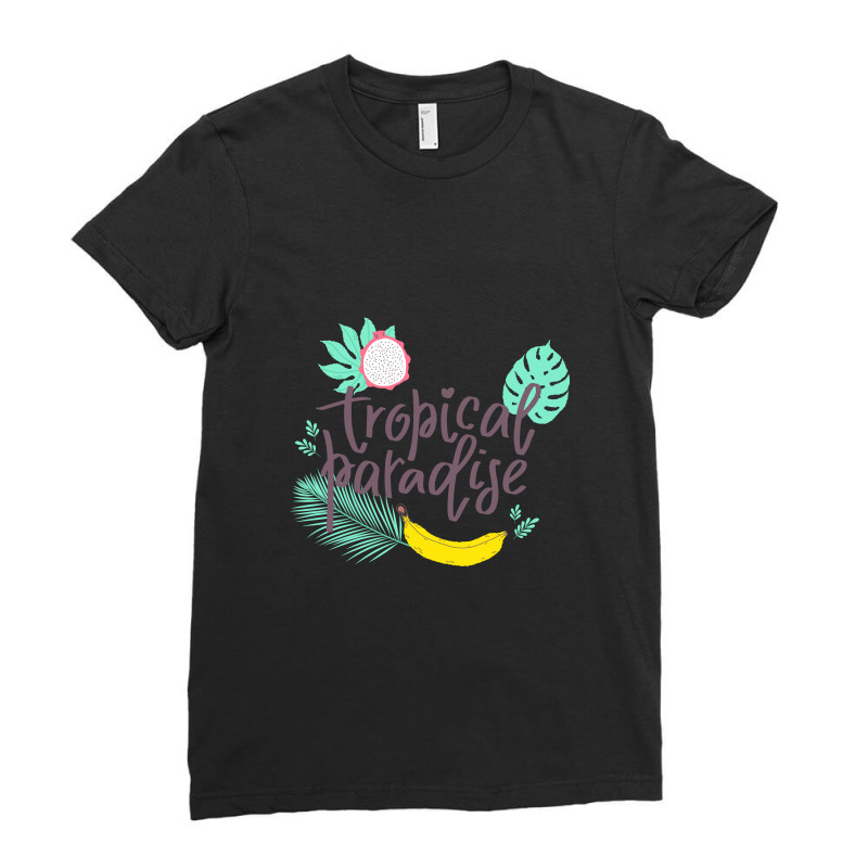 Tropical Paradise Ladies Fitted T-Shirt by Disgus_Thing | Artistshot