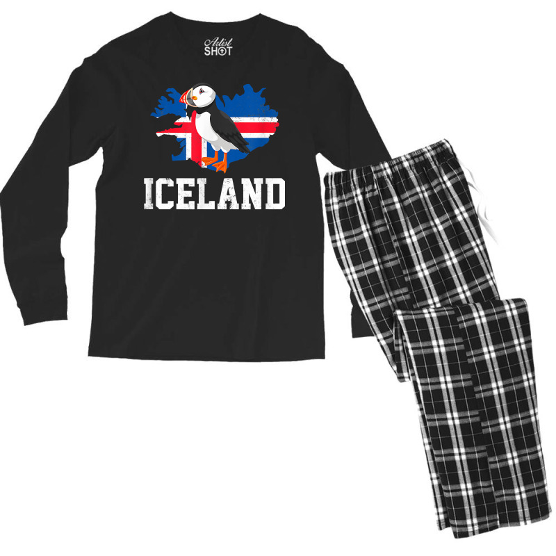 Iceland Puffin, Puffin T Shirt Men's Long Sleeve Pajama Set by loreyviwootenm | Artistshot