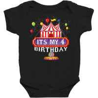 It's My 4th Birthday Ringmaster Kids Circus Party B Day T Shirt Baby Bodysuit | Artistshot