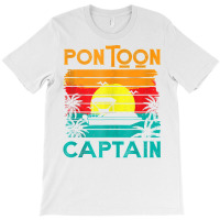 Funny Pontoon Captain Shirt Retro Vintage Style Pontoon Boat Tank Top T-shirt | Artistshot