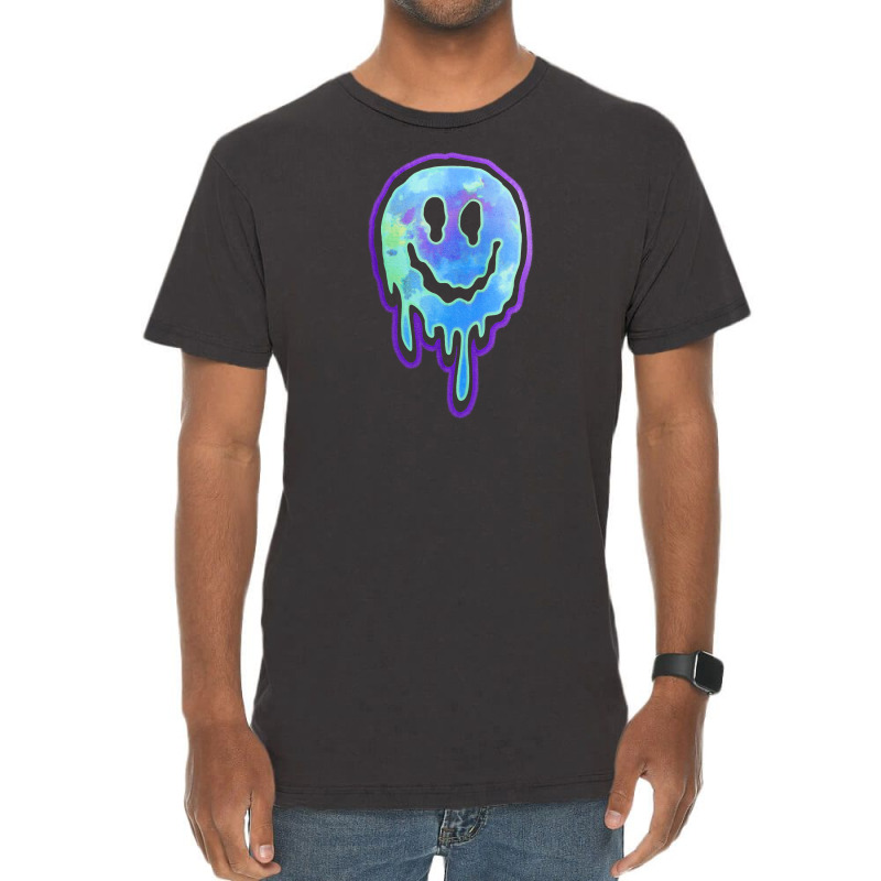 Dripping Smiley Face [tb] Vintage T-shirt | Artistshot