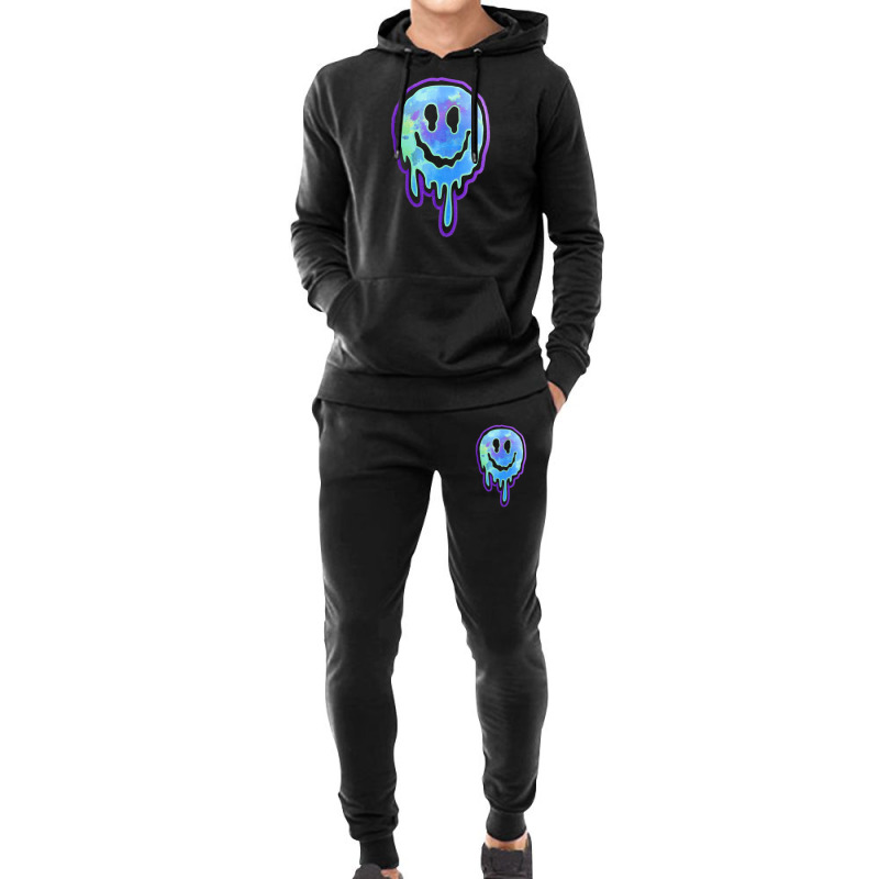 Dripping Smiley Face Hoodie & Jogger Set | Artistshot