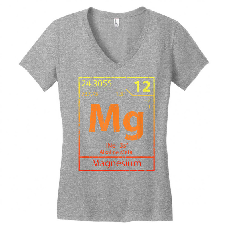 Magnesium Periodic Table Of Elements Funny Chemistry Vintage T Shirt Women's V-Neck T-Shirt by swaratpoavonabil | Artistshot