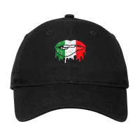 Womens Drippin Mexican Flag Lip Bite Cinco De Mayo Patriotic Women T S Adjustable Cap | Artistshot