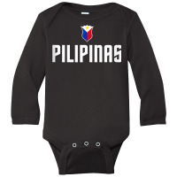 Pilipinas Basketball Wear, Gilas Philippines Casual Wear Tank Top Long Sleeve Baby Bodysuit | Artistshot