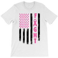 Fight Breast Survivor American Flag Breast Cancer Awareness Lover Gift T-shirt | Artistshot