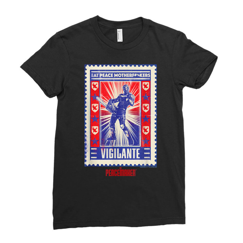 Peacemaker Vigilante Eat Peace Poster T Shirt Ladies Fitted T-shirt | Artistshot