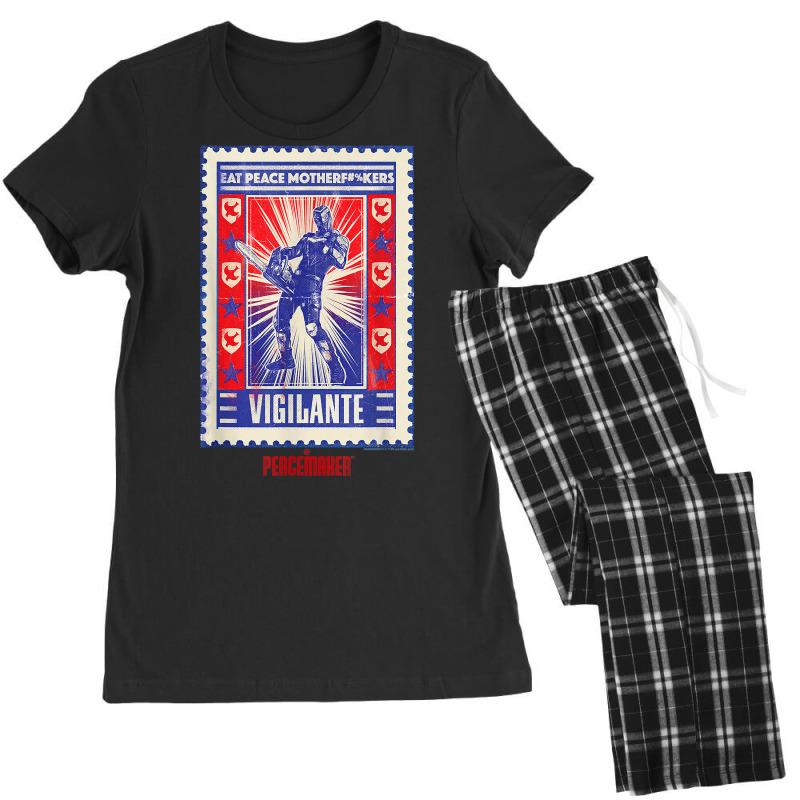 Peacemaker Vigilante Eat Peace Poster T Shirt Women's Pajamas Set | Artistshot