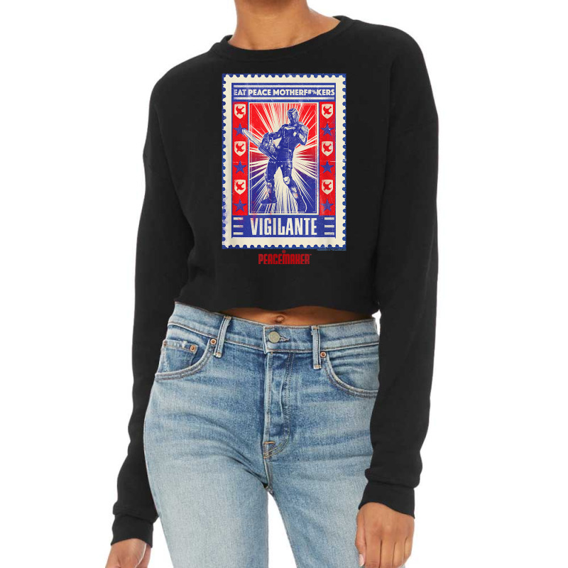 Peacemaker Vigilante Eat Peace Poster T Shirt Cropped Sweater | Artistshot