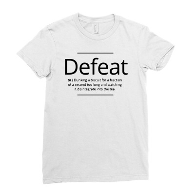Defeat Ladies Fitted T-shirt Designed By El1n