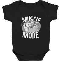 Muscle Mode Strongman Lift Weights Men, Bodybuilding Baby Bodysuit | Artistshot