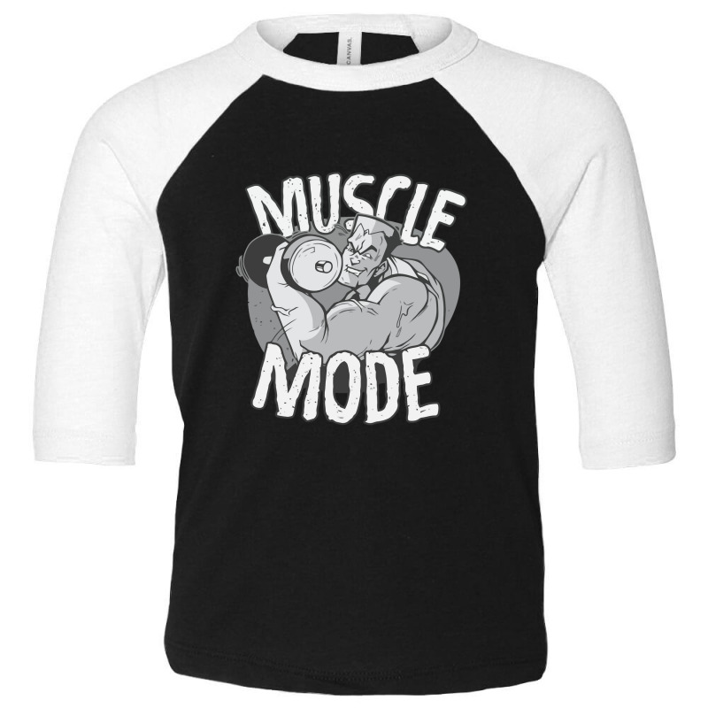 Muscle Mode Strongman Lift Weights Men, Bodybuilding Toddler 3/4 Sleeve Tee | Artistshot