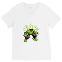 Green Monster V-neck Tee | Artistshot