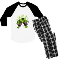 Green Monster Men's 3/4 Sleeve Pajama Set | Artistshot