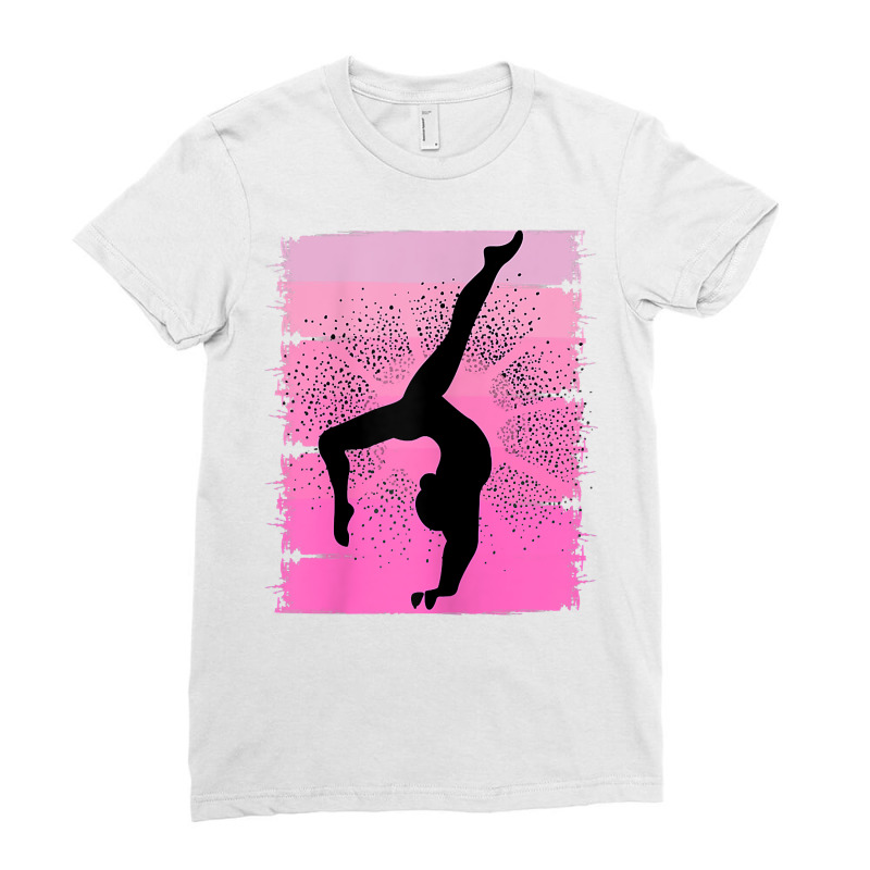 Pink Retro Gymnastics Girls Motivational Handstand Queen T Shirt Ladies Fitted T-Shirt by weidenkifinckvd | Artistshot