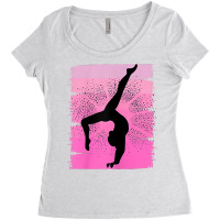 Pink Retro Gymnastics Girls Motivational Handstand Queen T Shirt Women's Triblend Scoop T-shirt | Artistshot