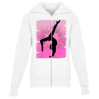 Pink Retro Gymnastics Girls Motivational Handstand Queen T Shirt Youth Zipper Hoodie | Artistshot