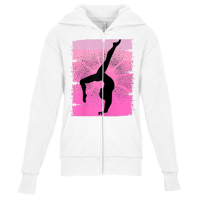 Pink Retro Gymnastics Girls Motivational Handstand Queen T Shirt Youth Zipper Hoodie by weidenkifinckvd | Artistshot