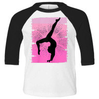 Pink Retro Gymnastics Girls Motivational Handstand Queen T Shirt Toddler 3/4 Sleeve Tee | Artistshot