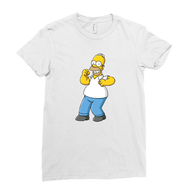 Homer Simpson Ladies Fitted T-Shirt by tannocascioni | Artistshot