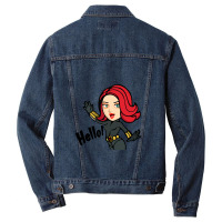 Red Lips Chibi Heros Men Denim Jacket | Artistshot