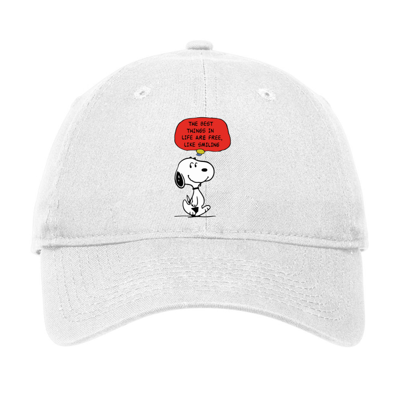 Peanuts Best Things In Life Are Free Adjustable Cap | Artistshot