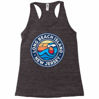 Long Beach Island New Jersey Nj Vintage Nautical Waves Desig T Shirt Racerback Tank | Artistshot