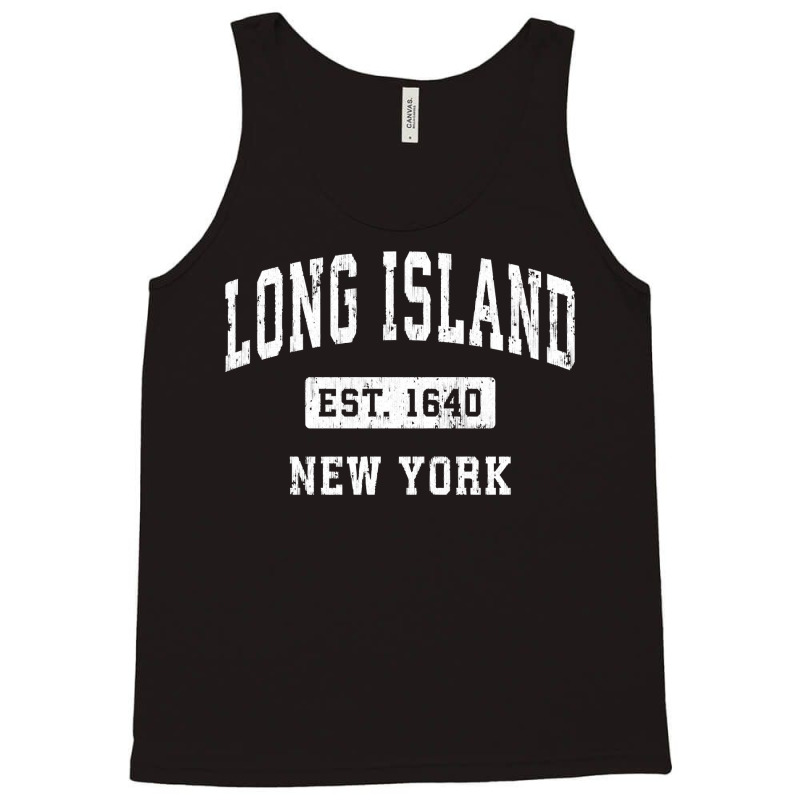 Long Island New York Ny Vintage Established Sports Design Sweatshirt Tank Top by klezgbnist | Artistshot