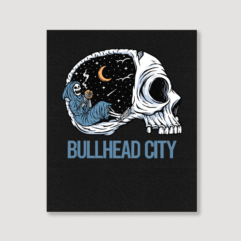 Bullhead City T  Shirt Chilling Skeleton Bullhead City T  Shirt Portrait Canvas Print | Artistshot