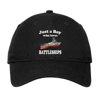 Just A Boy Who Loves Battleships & Ww2 Japanese Yamato Ship Adjustable Cap | Artistshot