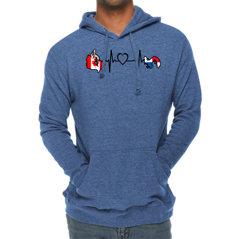 Canada Panama Flag Canadian Panamanian Heartbeat T Shirt Lightweight Hoodie by dubrayhecallezhd | Artistshot