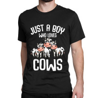 Just A Boy Who Loves Cows Farmers Cow Kids Toddler Boys Classic T-shirt | Artistshot