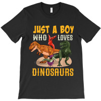 Just A Boy Who Loves Dinosaurs Young Paleontologist T-shirt | Artistshot