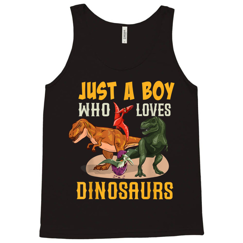 Just A Boy Who Loves Dinosaurs Young Paleontologist Tank Top by Juan-Design | Artistshot