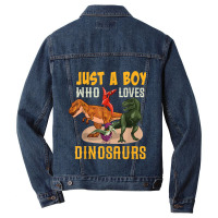 Just A Boy Who Loves Dinosaurs Young Paleontologist Men Denim Jacket | Artistshot