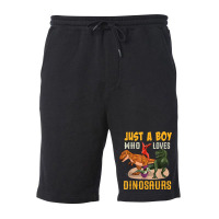 Just A Boy Who Loves Dinosaurs Young Paleontologist Fleece Short | Artistshot