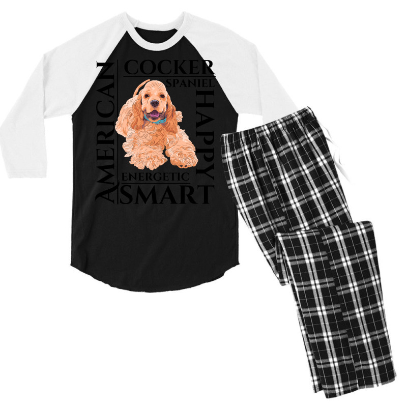 Cocker Spaniel T  Shirt Cocker Spaniel Dog Traits Gift T  Shirt Men's 3/4 Sleeve Pajama Set by teenytinywonder | Artistshot