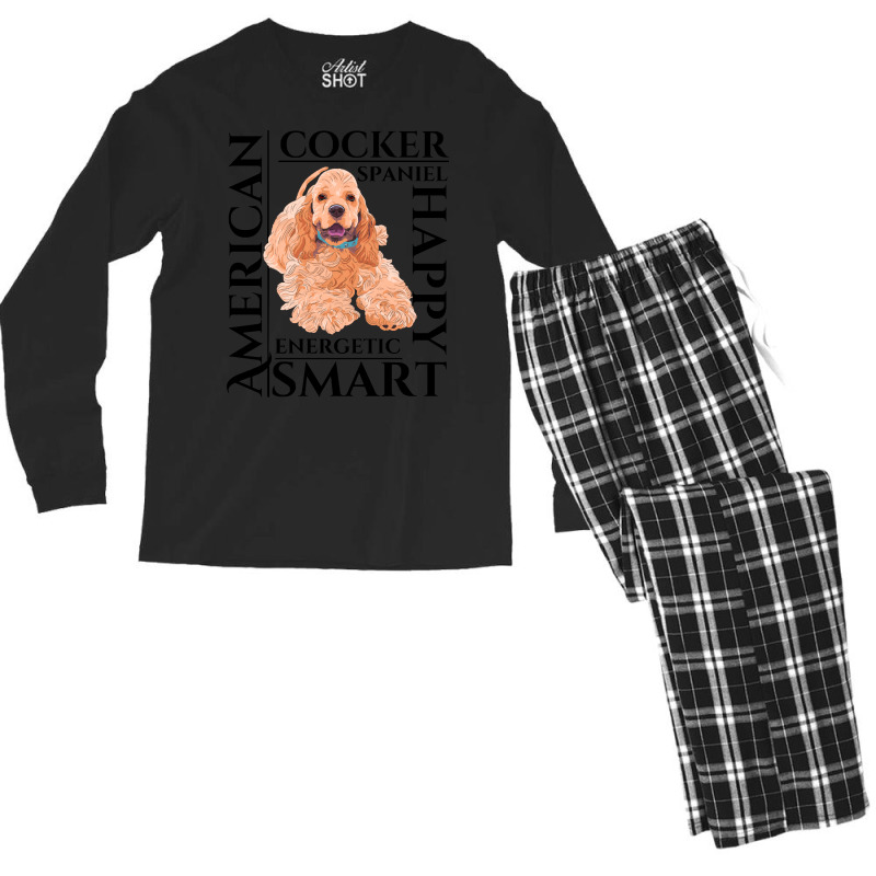 Cocker Spaniel T  Shirt Cocker Spaniel Dog Traits Gift T  Shirt Men's Long Sleeve Pajama Set by teenytinywonder | Artistshot