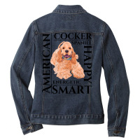 Cocker Spaniel T  Shirt Cocker Spaniel Dog Traits Gift T  Shirt Ladies Denim Jacket | Artistshot