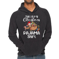 This Is My Christmas Pajama T  Shirt Merry Slothmas Sloth This Is My C Vintage Hoodie | Artistshot