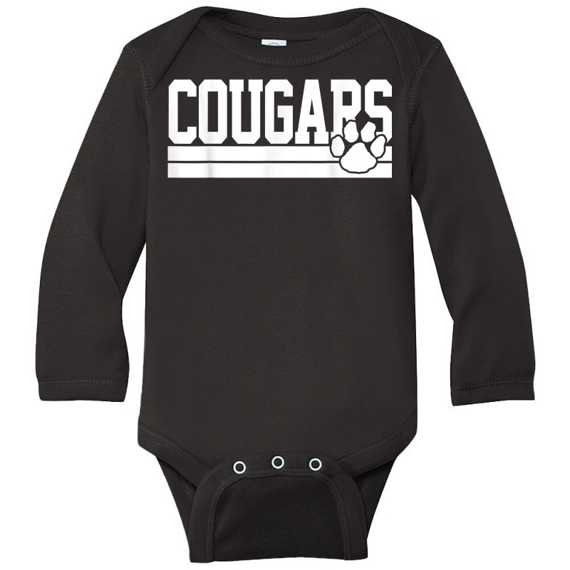 Cougars School Spirit T Shirt Long Sleeve Baby Bodysuit by woestebjparmal | Artistshot