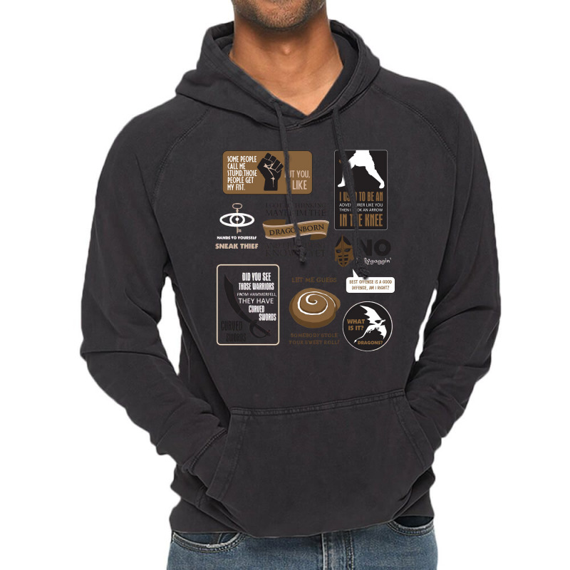 Playing  Skyrim Men Women Vintage Hoodie | Artistshot