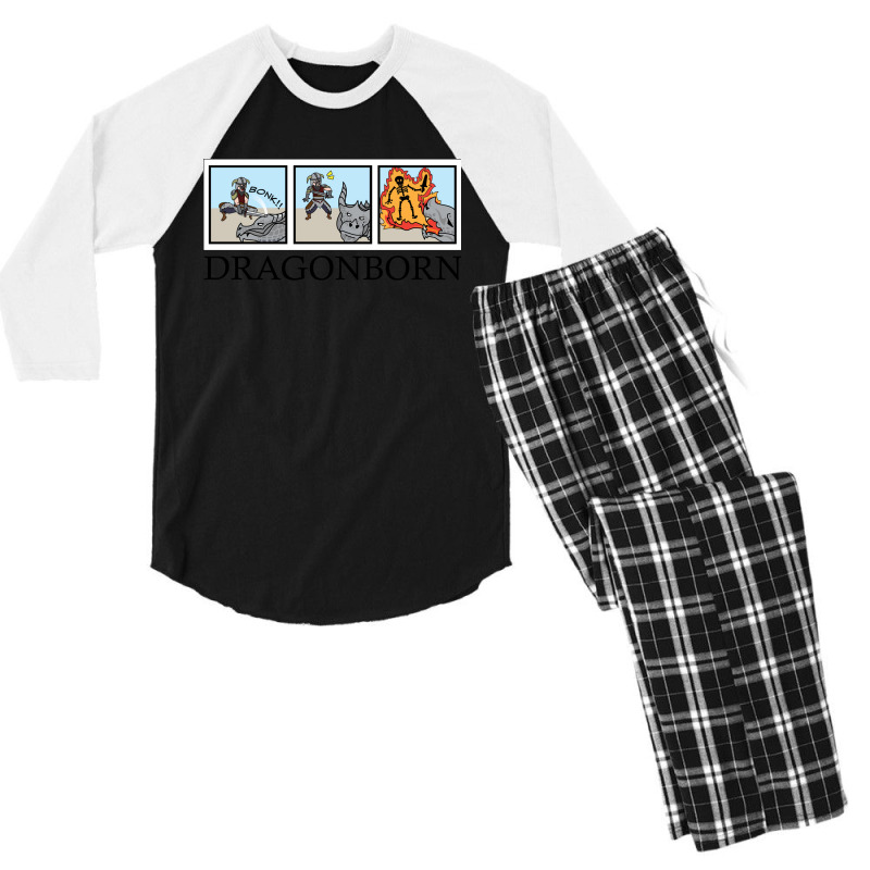 Playing  Triforce Call Me Men's 3/4 Sleeve Pajama Set | Artistshot